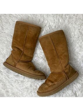 Ugg original tall leather sherpa chestnut boot